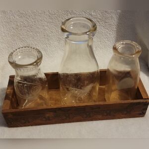 3 Vintage Milk Jars